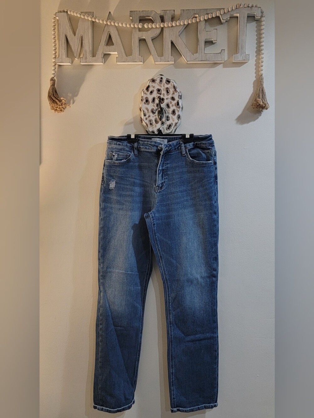 Straight Leg High-Rise Women’s Jeans in Blue